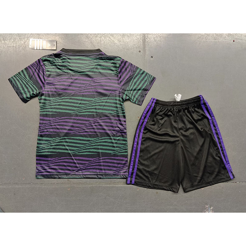 Camiseta Real Madrid Pre-Match 2023/2024 Negro Niño Kit